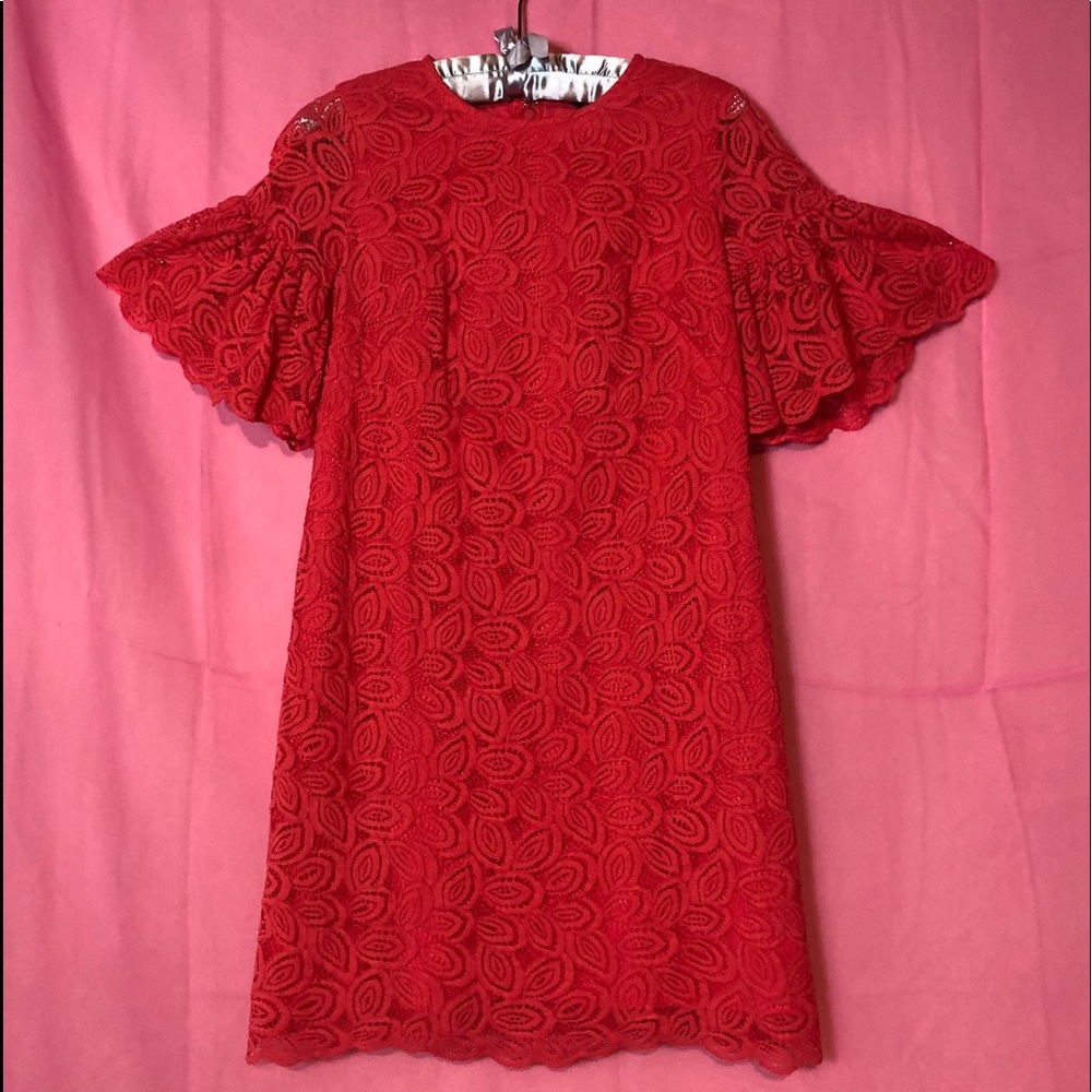 Orange Lace Summer Dress by Ann Taylor